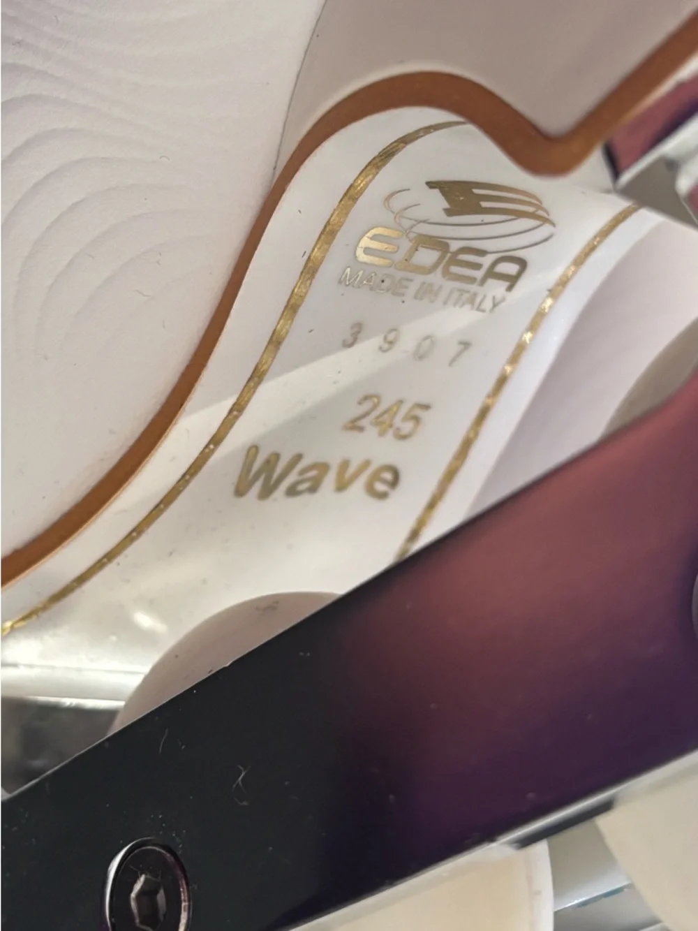 EDEA WAVE White Artistic Off Ice Skates with Purple Laces & Swarovski Crystals - Picture 11 of 16